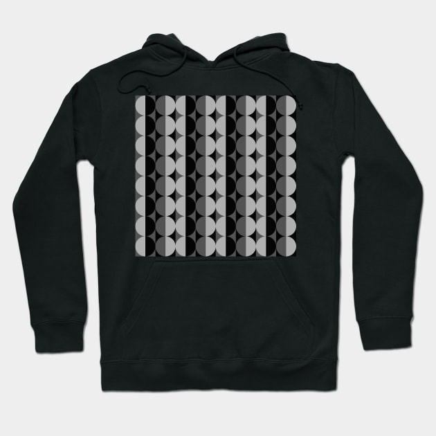 retro geometrical monochrome design Hoodie by pauloneill-art